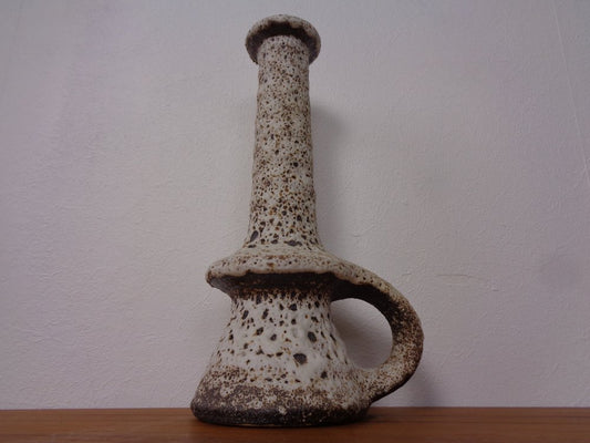 Dutch Studio Ceramic Lava Vase with Handle by Marius & Hugo Van Woerden for Vest, 1970s