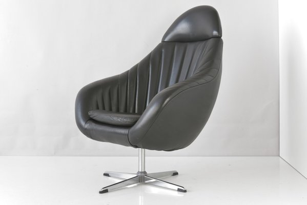 Dutch Swivel Bucket Chair in Leather, 1960-LOB-1235787