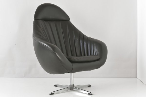 Dutch Swivel Bucket Chair in Leather, 1960-LOB-1235787