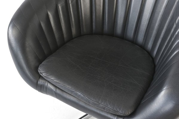 Dutch Swivel Bucket Chair in Leather, 1960-LOB-1235787