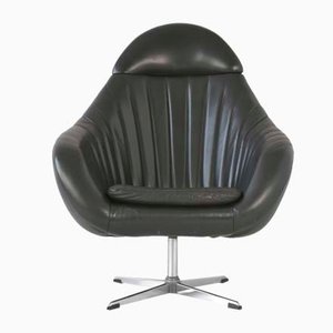 Dutch Swivel Bucket Chair in Leather, 1960-LOB-1235787