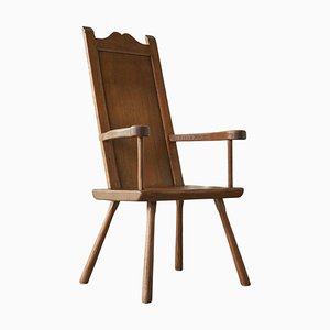 Dutch Vernacular Armchair in Oak by J. R. Hoogezand, 1920s-FEW-2024257