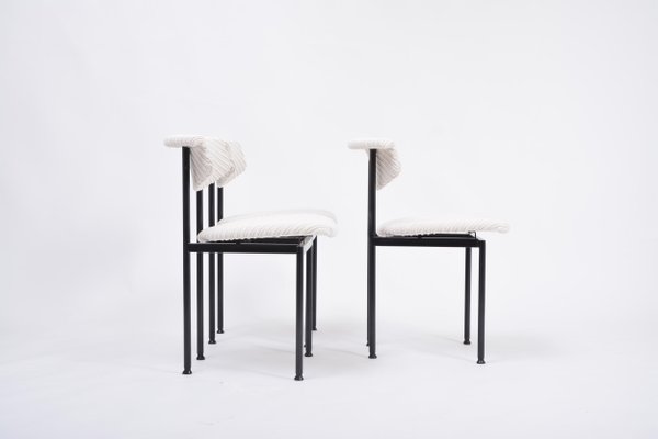 Dutch White Alpha Chairs by Rudolf Wolf for Meander, 1960s, Set of 3-FN-1187364