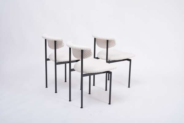 Dutch White Alpha Chairs by Rudolf Wolf for Meander, 1960s, Set of 3-FN-1187364