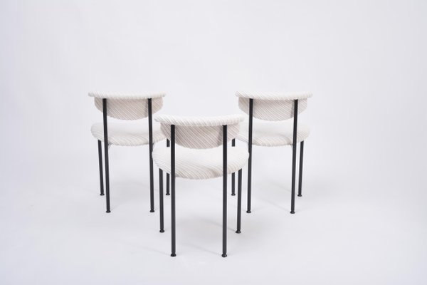 Dutch White Alpha Chairs by Rudolf Wolf for Meander, 1960s, Set of 3-FN-1187364