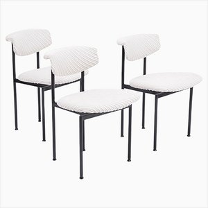 Dutch White Alpha Chairs by Rudolf Wolf for Meander, 1960s, Set of 3-FN-1187364