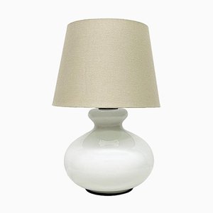 Dutch White Glass Table Lamp by Dijkstra, 1970s-UCH-1767281