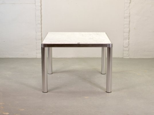 Dutch White Marble and Aluminium Model 100 Dining Table by Kho Liang Ie & Wim Crouwel for Artifort, The Netherlands, 1970s-IXC-834041