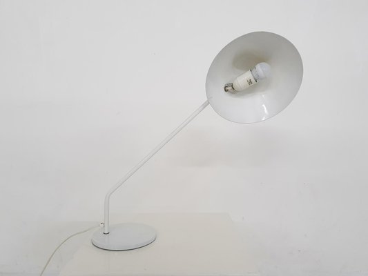 Dutch White Metal Desk Light by Hala Zeist, 1970s-ZO-1116147