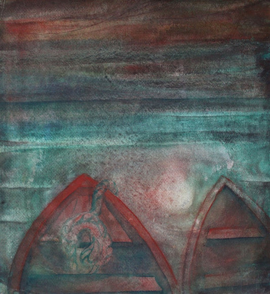 Dzidra Ezergaile, Boats, 1960s, Watercolor on Paper