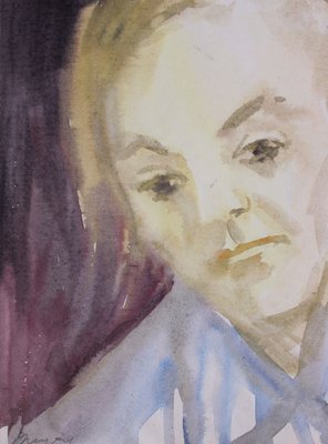 Dzidra Ezergaile, Portrait, 1960s, Watercolor on Paper-FNC-1803978