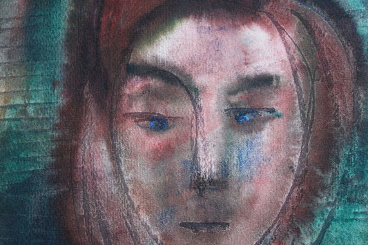 Dzidra Ezergaile, Portrait, 1966, Watercolor on Paper