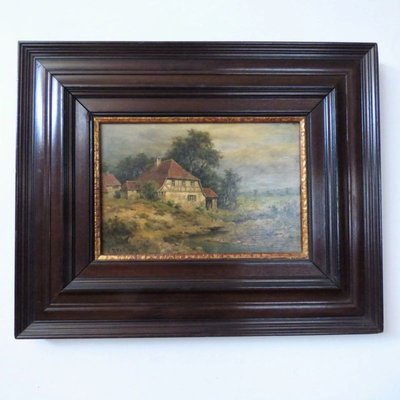 E. Bahr, Painting, Oil on Wood, Framed-WK-1166517