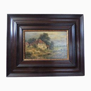 E. Bahr, Painting, Oil on Wood, Framed-WK-1166517