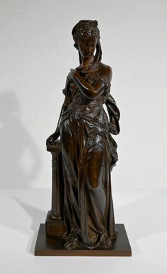 E. Bouret, Sculpture of a Woman, 19th-Century, Bronze-RVK-1337808