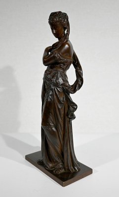 E. Bouret, Sculpture of a Woman, 19th-Century, Bronze-RVK-1337808