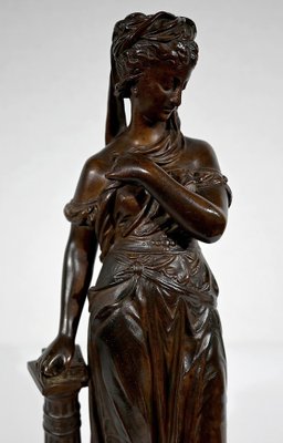 E. Bouret, Sculpture of a Woman, 19th-Century, Bronze-RVK-1337808