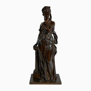 E. Bouret, Sculpture of a Woman, 19th-Century, Bronze-RVK-1337808