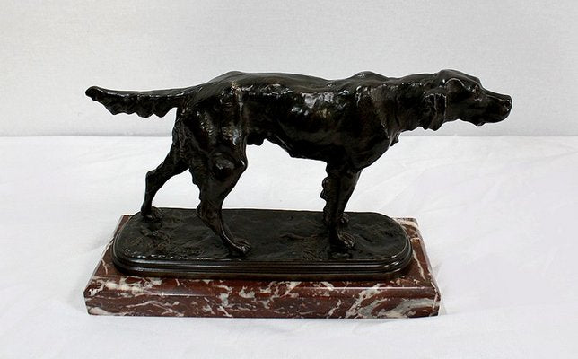 E. De Gaspary, Hunting Dog, Late 19th-Century, Bronze-RVK-1058518