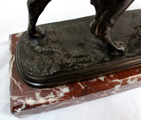 E. De Gaspary, Hunting Dog, Late 19th-Century, Bronze-RVK-1058518