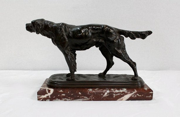 E. De Gaspary, Hunting Dog, Late 19th-Century, Bronze-RVK-1058518