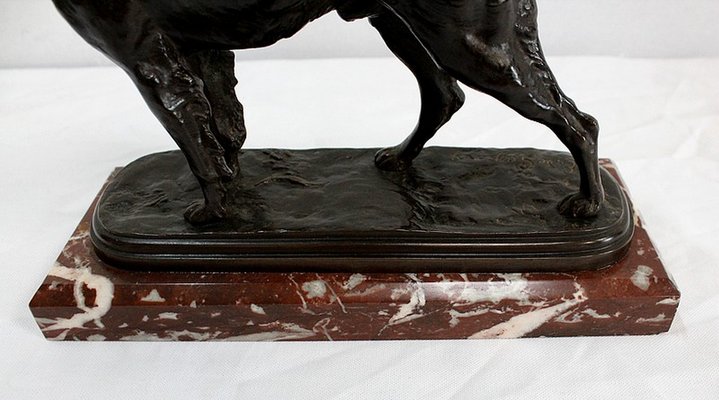 E. De Gaspary, Hunting Dog, Late 19th-Century, Bronze-RVK-1058518