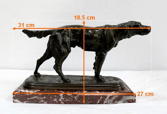 E. De Gaspary, Hunting Dog, Late 19th-Century, Bronze-RVK-1058518