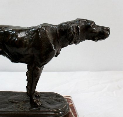 E. De Gaspary, Hunting Dog, Late 19th-Century, Bronze-RVK-1058518