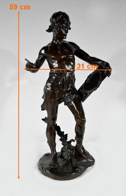 E. Drouot, Allégorie de la Poésie, 1900, Bronze-RVK-1452871