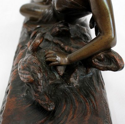 E. Drouot, Rêverie au bord du Lac, Bronze Sculpture, 1900-RVK-953935