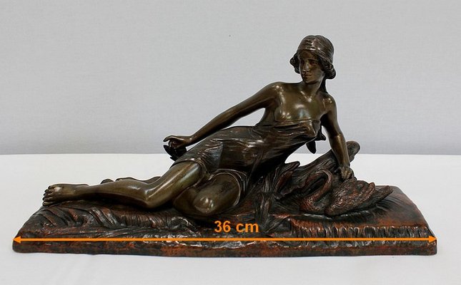 E. Drouot, Rêverie au bord du Lac, Bronze Sculpture, 1900-RVK-953935