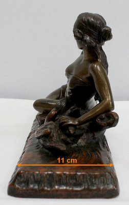 E. Drouot, Rêverie au bord du Lac, Bronze Sculpture, 1900-RVK-953935