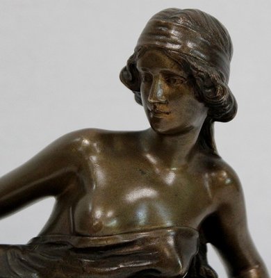 E. Drouot, Rêverie au bord du Lac, Bronze Sculpture, 1900-RVK-953935