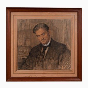 E. Fougerat, Portrait of Paul Thoby, 1933, Watercolor, Framed-QKG-1732714