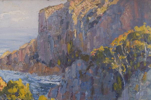 E. Palá, Impressionist Coastal Seascape, 20th-century, Oil on Canvas, Framed-AOI-1144897