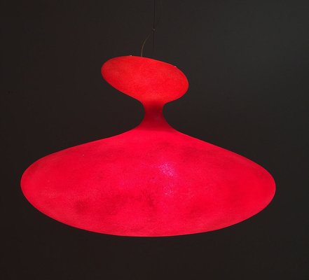 E.T.A. Sat Red Ceiling Lamp by Guglielmo Berchicci for Kundalini, 1990s-KGD-819681