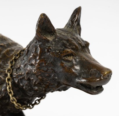 E. Vrillard, Sheepdog Wants to Play, 1800s, Bronze Sculpture-UQL-1334811