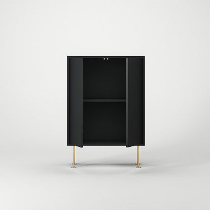 Decotique Vogue Cabinet 64 Anthracite Grey/Brass