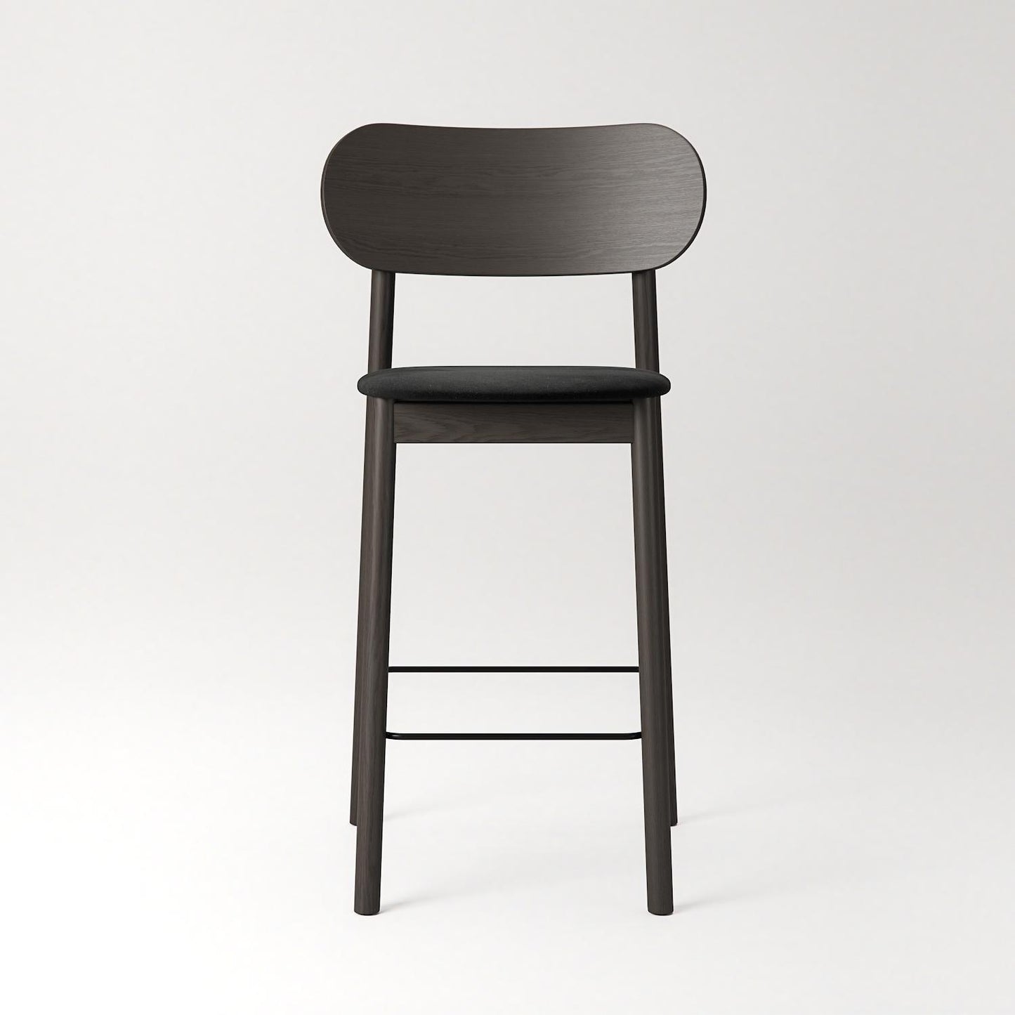 Decotique Elephant Bar Stool Dark Oak/Black Velvet