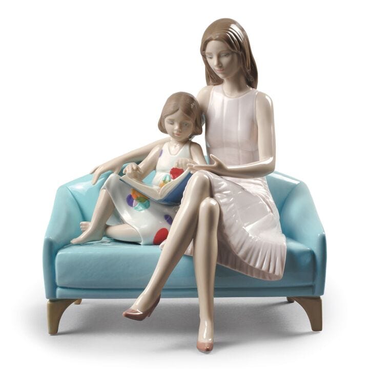 Our Reading Moment Mother Figurine by Lladró