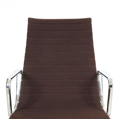 EA-122 Chair in Brown Hopsak Fabric and Chrome by Charles Eames for Vitra, 1990s-MTD-1400554