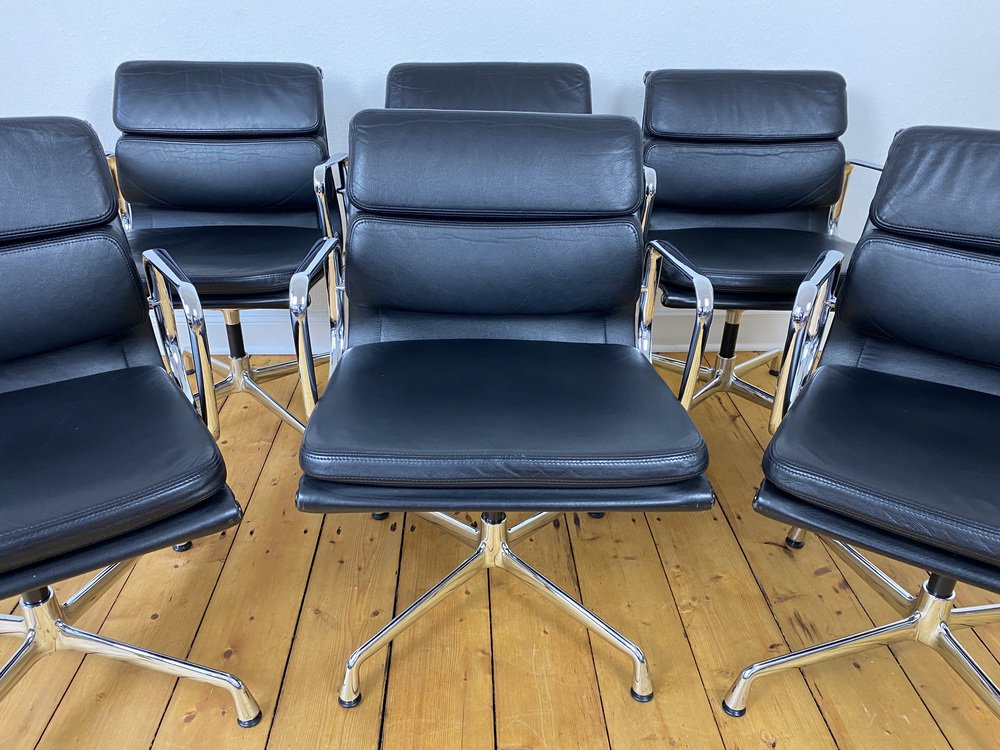 EA 207 Soft Pad Chairs by Charles & Ray Eames for Vitra, Set of 6