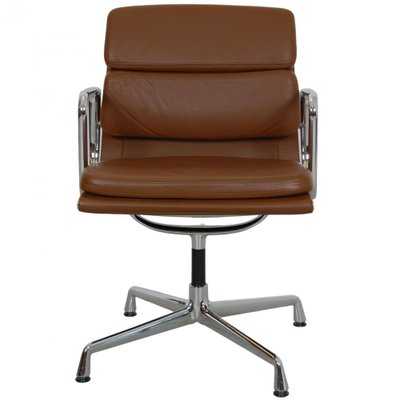 Ea-208 Chair in Brown Leather by Charles Eames-MTD-1736672