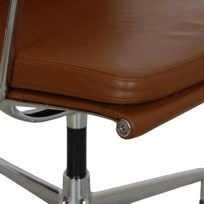 Ea-208 Chair in Brown Leather by Charles Eames-MTD-1736672