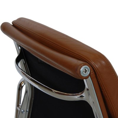 Ea-208 Chair in Brown Leather by Charles Eames-MTD-1736672