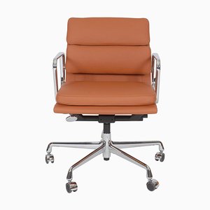 Ea-217 Office Chair in Cognac Leather by Charles Eames for Vitra-MTD-1401637