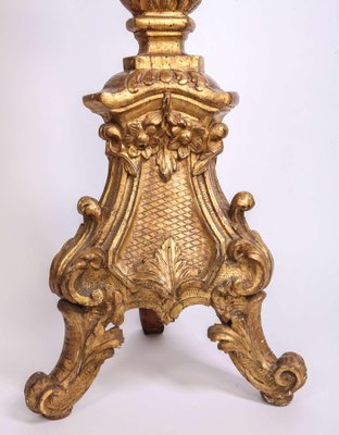 Early-18th Century Italian Giltwood Torchiere or Floor Lamp, 1720-MBH-1032324