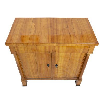 Early 19th Century Biedermeier Cherrywood Half Cabinet or Chest of Drawers-WFJ-1033649