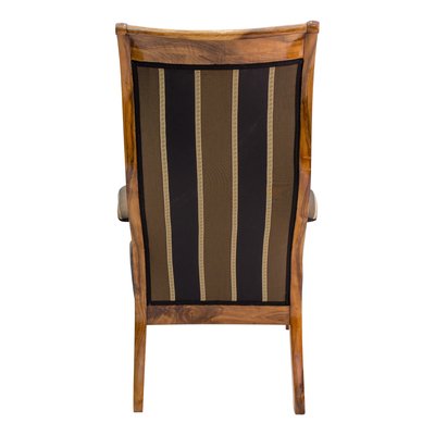 Early 19th Century Biedermeier Solid Walnut Ear / Wing Armchair-WFJ-848283