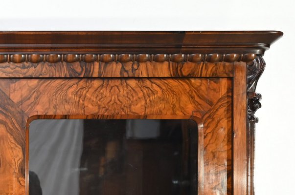 Early 19th Century Burr Walnut Bookcase-RVK-1817682